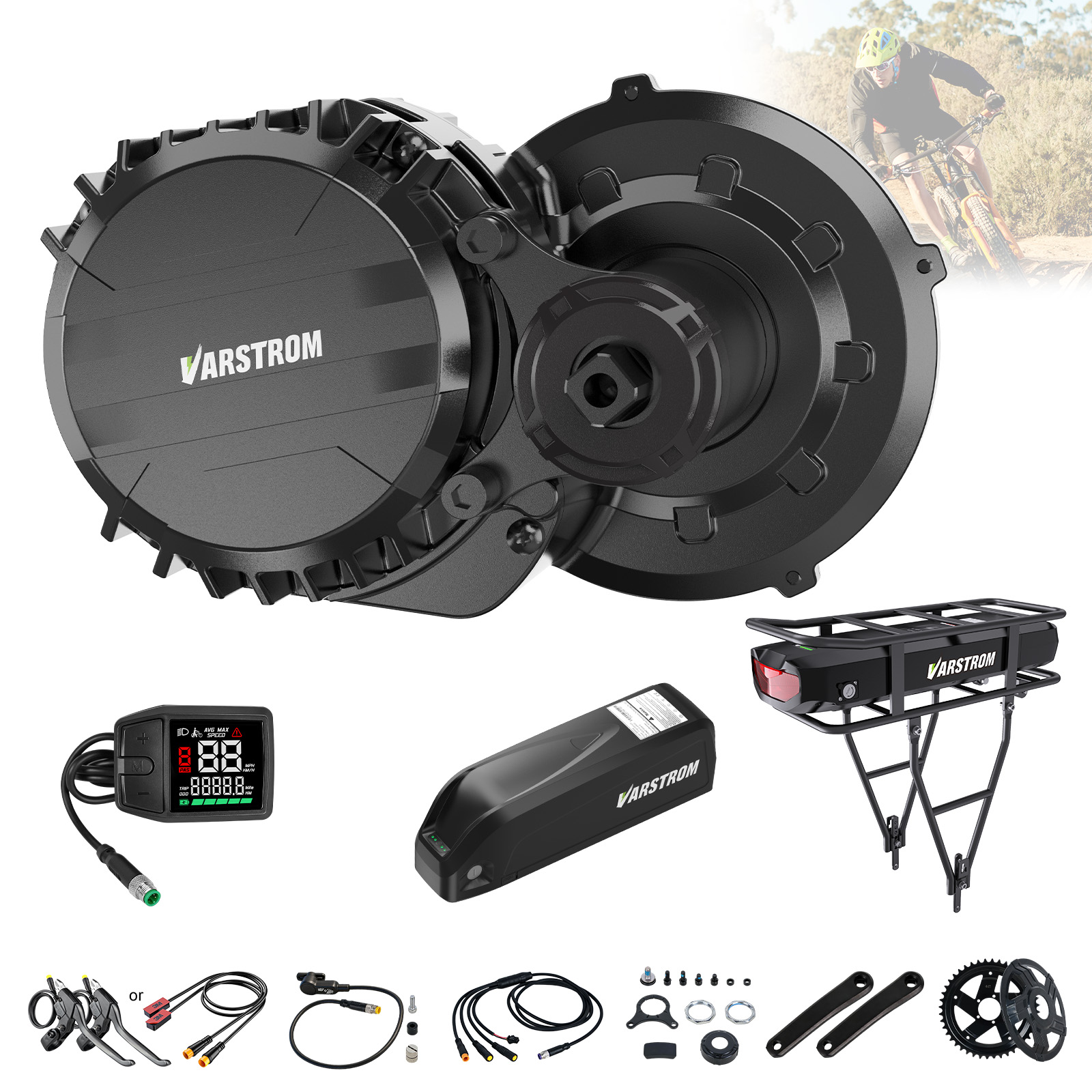 Side Hung Mid Drive Motor Kit - ชุดมอเตอร์กลาง Varstrom 750W พร้อมเซ็นเซอร์แรงบิด VSM01 48V