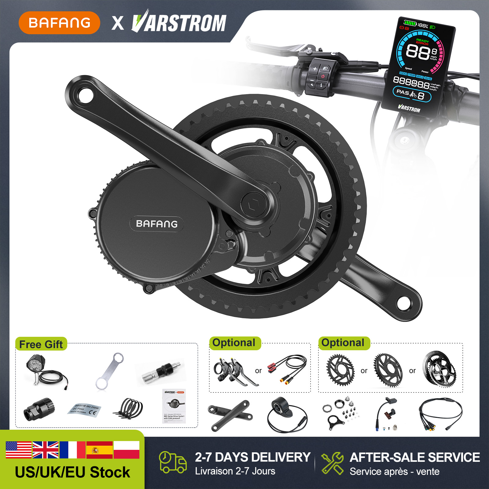 มอเตอร์ขับเคลื่อนกลาง BAFANG 4 - Side Hung Mid Drive Motor Kit บทวิจารณ์และราคา