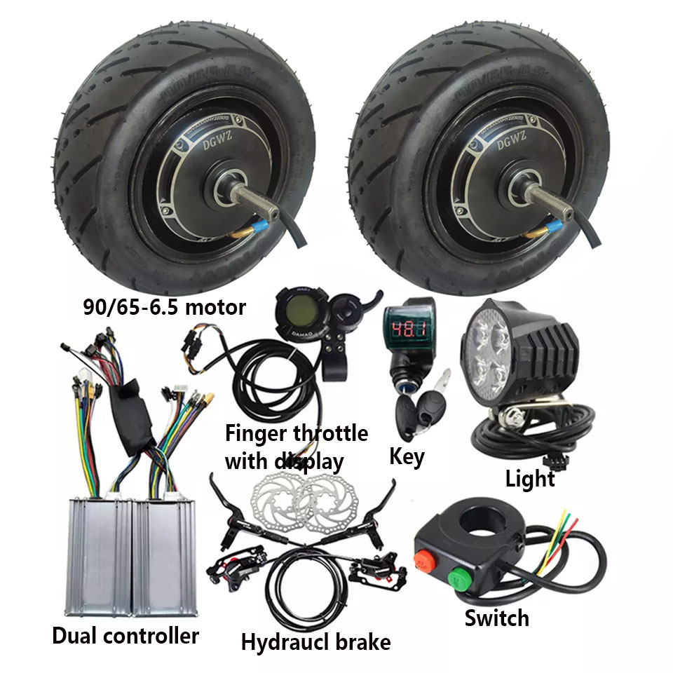 ชุดแปลงมอเตอร์ไฟฟ้าสำหรับจักรย - Dual Motor Ebike Kit 2000W บทวิจารณ์และราคา