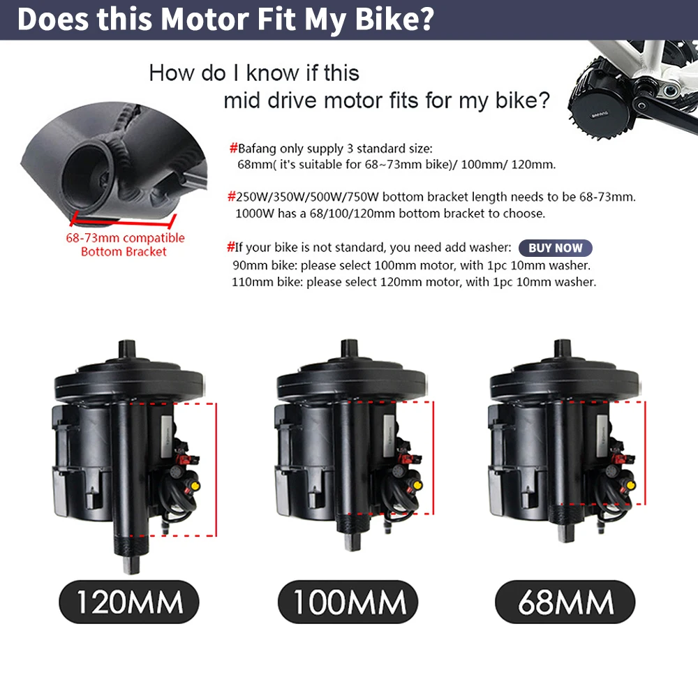 Bafang BBSHD 1000W 52V 48V 68  - Side Hung Mid Drive Motor Kit บทวิจารณ์และราคา